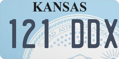 KS license plate 121DDX