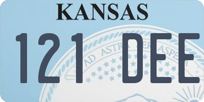 KS license plate 121DEE