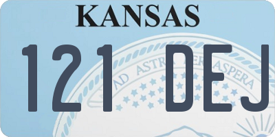 KS license plate 121DEJ
