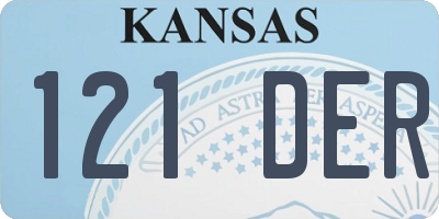 KS license plate 121DER