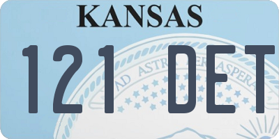 KS license plate 121DET
