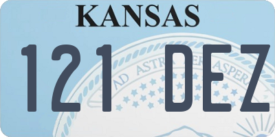 KS license plate 121DEZ