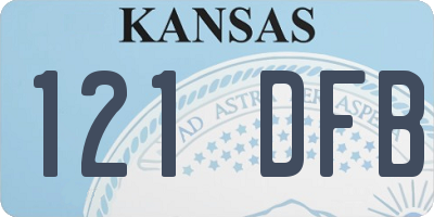 KS license plate 121DFB
