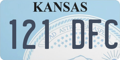 KS license plate 121DFC