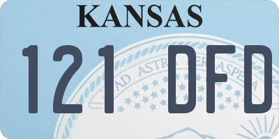 KS license plate 121DFD