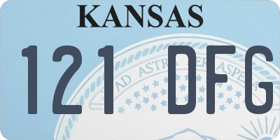 KS license plate 121DFG