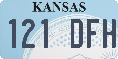 KS license plate 121DFH