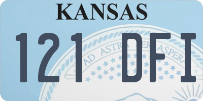 KS license plate 121DFI