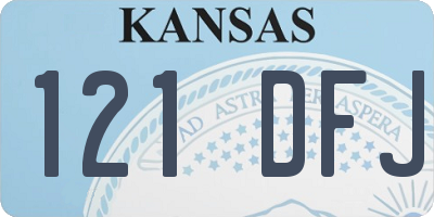 KS license plate 121DFJ