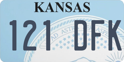 KS license plate 121DFK