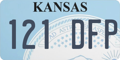 KS license plate 121DFP