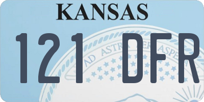 KS license plate 121DFR