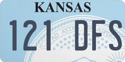KS license plate 121DFS