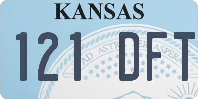 KS license plate 121DFT