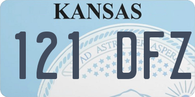 KS license plate 121DFZ