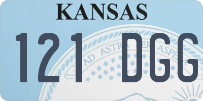 KS license plate 121DGG