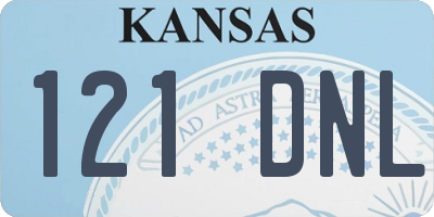 KS license plate 121DNL