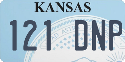 KS license plate 121DNP