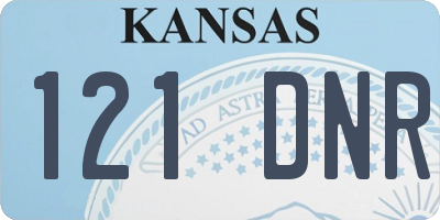 KS license plate 121DNR