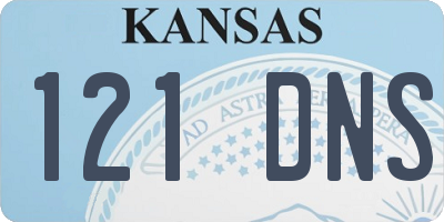 KS license plate 121DNS