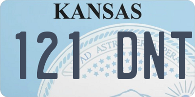 KS license plate 121DNT