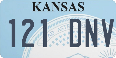 KS license plate 121DNV