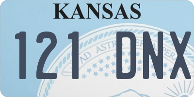 KS license plate 121DNX