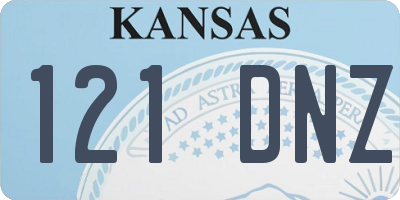 KS license plate 121DNZ