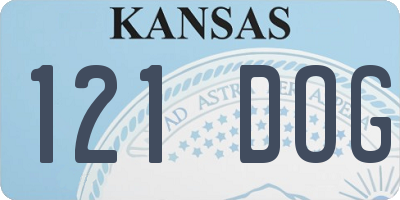 KS license plate 121DOG