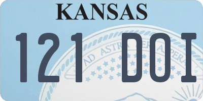KS license plate 121DOI
