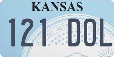 KS license plate 121DOL