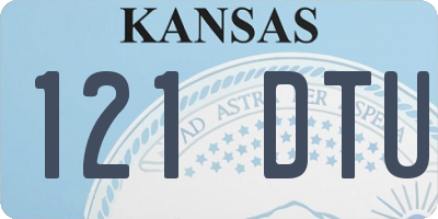 KS license plate 121DTU