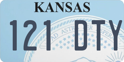KS license plate 121DTY