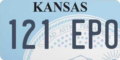 KS license plate 121EPO