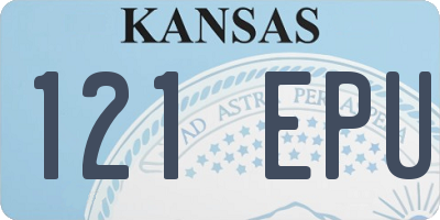 KS license plate 121EPU