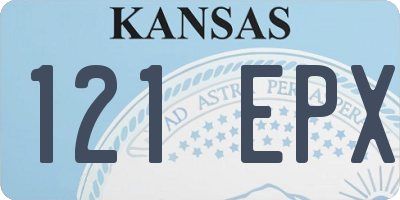 KS license plate 121EPX