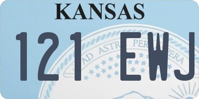 KS license plate 121EWJ