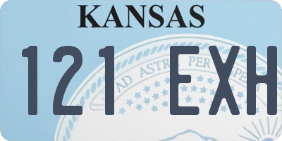 KS license plate 121EXH