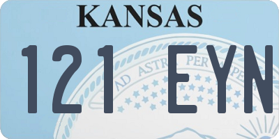 KS license plate 121EYN