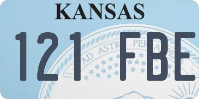 KS license plate 121FBE