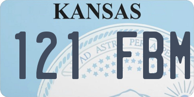 KS license plate 121FBM