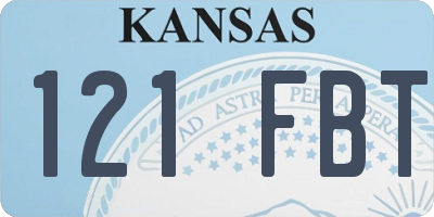 KS license plate 121FBT