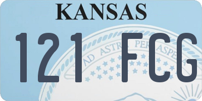 KS license plate 121FCG