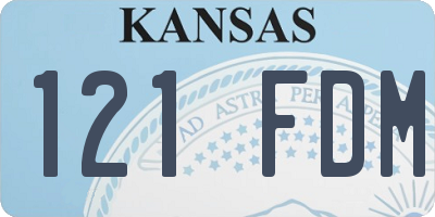 KS license plate 121FDM