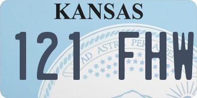 KS license plate 121FHW
