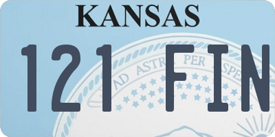 KS license plate 121FIN