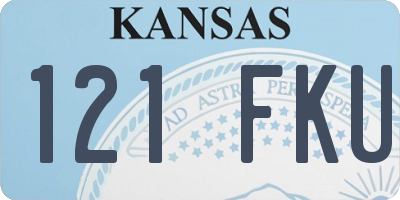KS license plate 121FKU