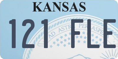 KS license plate 121FLE