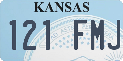 KS license plate 121FMJ