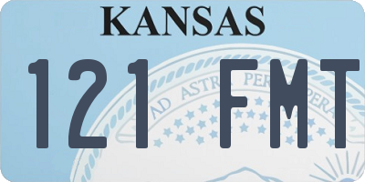 KS license plate 121FMT